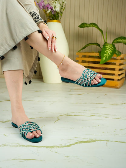Amira - Teal Flats